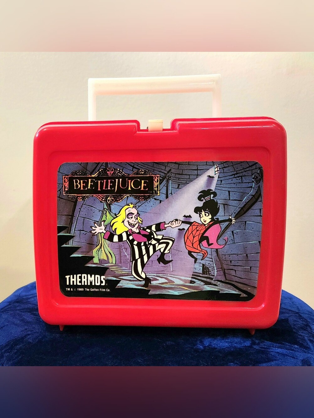 Vintage 1989 Beetlejuice Thermos Lunch Box + Thermos